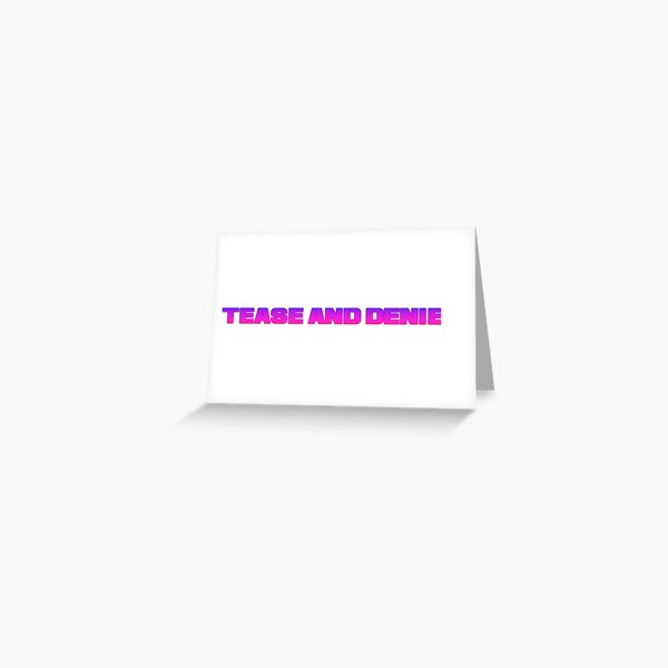 Tease and denied femdom cuckold Greeting Card
