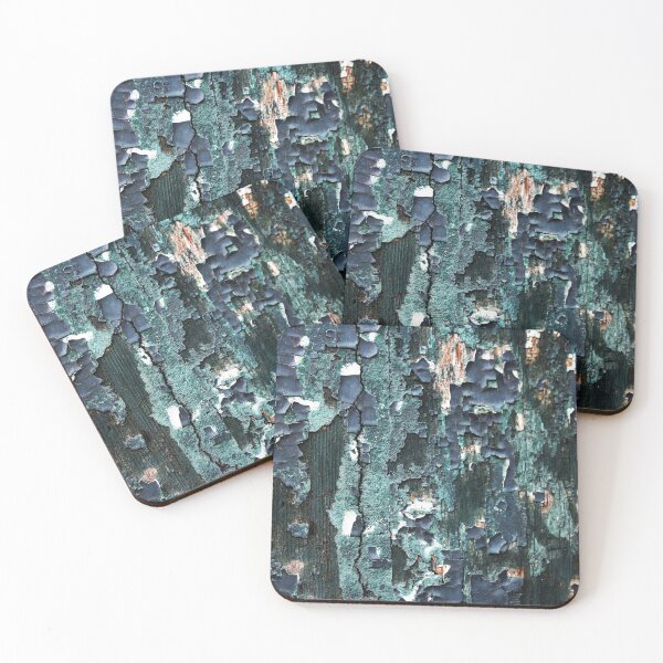 Item preview, Abstract Turquoise Painted Wood  designed and sold by Anna Lemos.