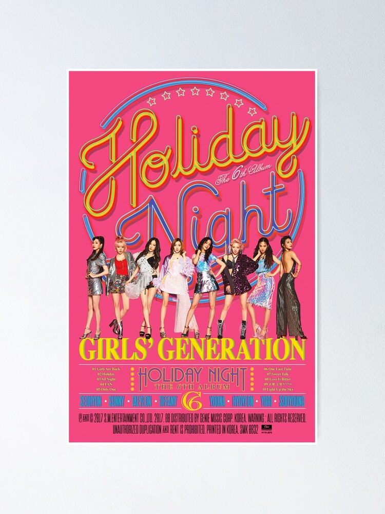 Girls Generation Holiday Night Poster By Snsdemporium Redbubble