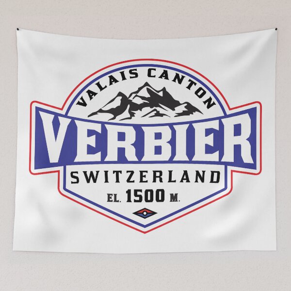 Item preview, Ski Verbier Switzerland Skiing Valais Canton Matterhorn Mont Blanc designed and sold by DESTINATIONS DECAL.