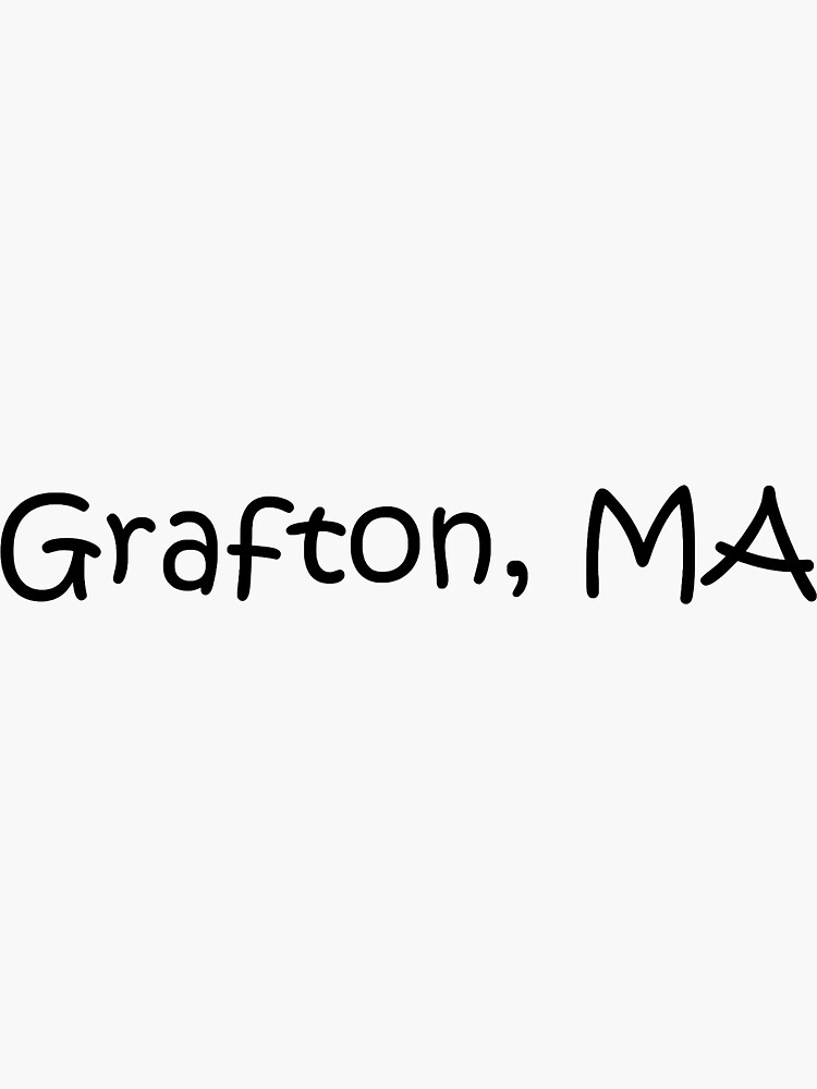 "Grafton, MA" Sticker for Sale by lukaskugler Redbubble