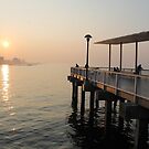 #sunset #water #sea #pier #beach #dusk #reflection #sky #lake #outdoors #landscape #horizontal #yellow #colorimage #sunrisedawn #nopeople #sun #sunny #watersedge #coastline #nonurbanscene by znamenski