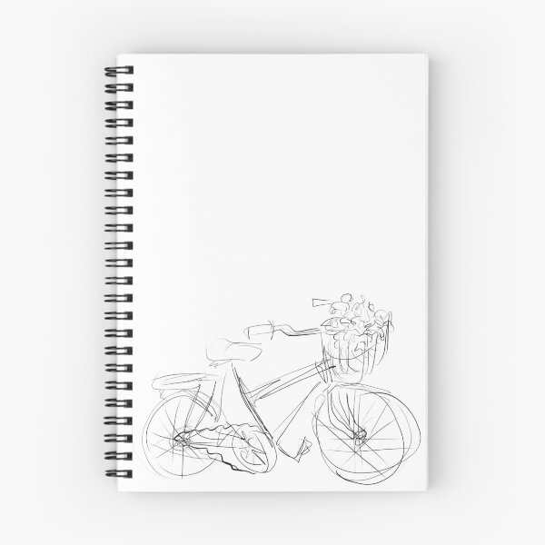 Artikelvorschau, Fahrrad mit Blumenkorb entworfen und verkauft von Scribbilize.