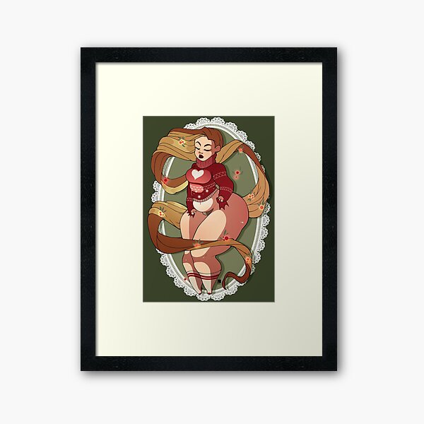 Noel Pin up Framed Art Print