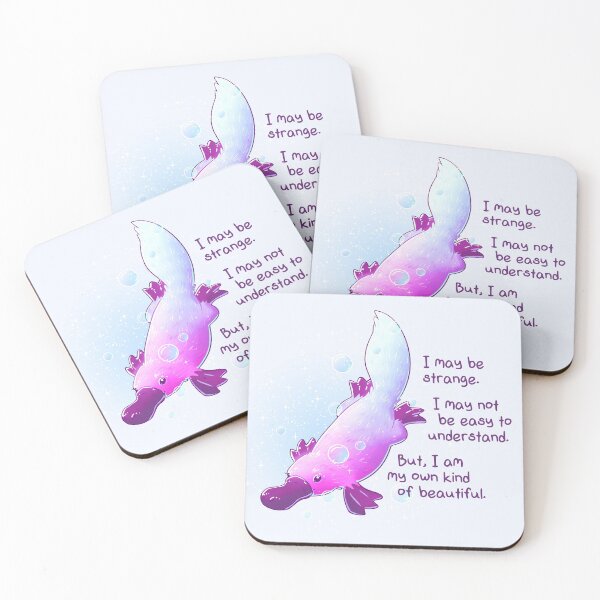 Item preview, "I am My Own Kind of Beautiful" Platypus designed and sold by thelatestkate.