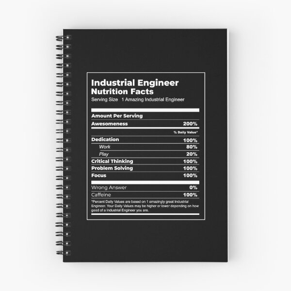 Item preview, Funny Industrial Engineer T-shirt (Nutrition Facts Parody Meme) designed and sold by funnyclan.