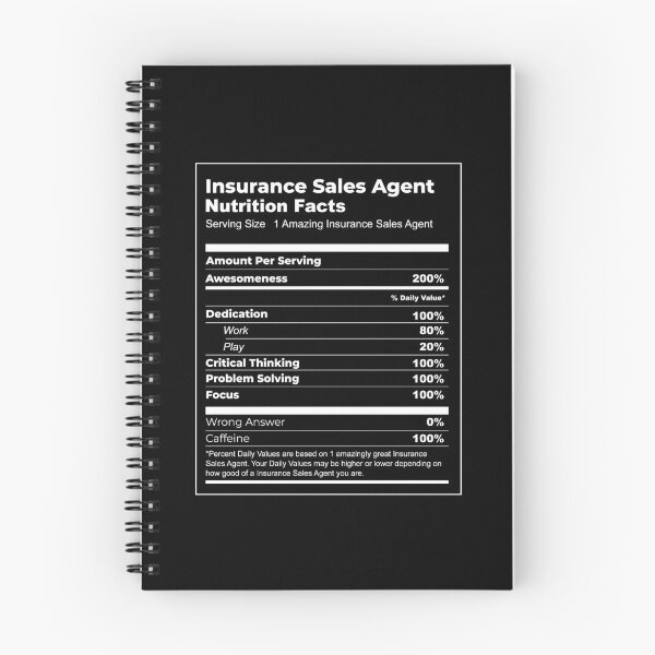 Item preview, Funny Insurance Sales Agent T-shirt (Nutrition Facts Parody Meme) designed and sold by funnyclan.