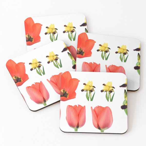 Item preview, Bearded iris and red tulip designed and sold by Chris Burrows.