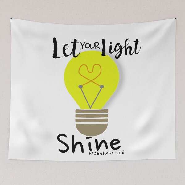 Item preview, Let Your Light Shine Lightbulb Bulb Bible Verse Matthew 5:16 designed and sold by umeimages.