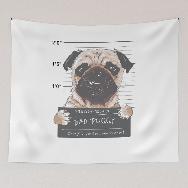 Item preview, Funny Pug Owner Artwork Bad Puggy designed and sold by M3G4MERCH.