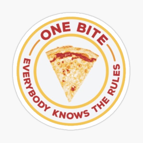 One Bite Everybody Knows The Rules Sticker