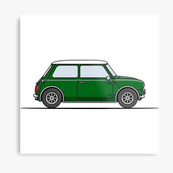 Classic Mini - Green Metal Print