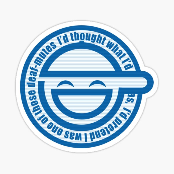 Logo de l'homme qui rit avec lignes de balayage - Complexe autonome Ghost In The Shell Sticker