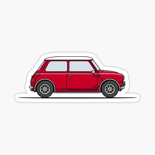 "Classic British Car Red" Sticker for Sale by JingleSnitch Redbubble