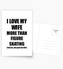 Figure Skating Husband Funny Valentine Gift Idea For My Hubby Lover From Wife Postkarten