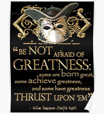 Shakespeare-zwölftes Nacht-Größen-Zitat Poster