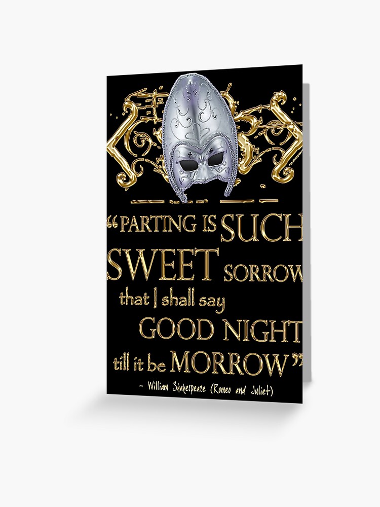 Carte De Vœux Shakespeare Romeo Et Juliette Sweet Sorrow Quote Par Incognitagal Redbubble Carte De Vœux Shakespeare Romeo Et Juliette Sweet Sorrow Quote Par Incognitagal Redbubble