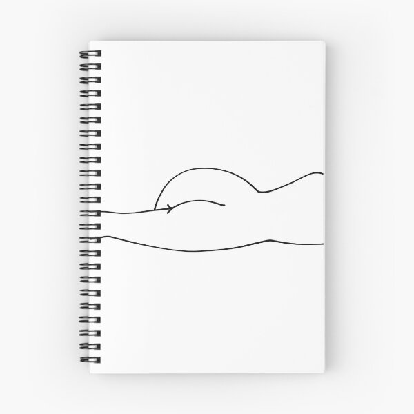 Aperçu de l'œuvre Dessin au trait féminin, dessin de figure - version noire créée et vendue par Envelope-Studio.