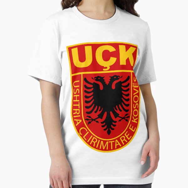Vista previa del artículo con la obra «Regalo albanés de la camiseta de Kosqar uqk uck army albanian», diseñado y vendido por Shqipshirti.