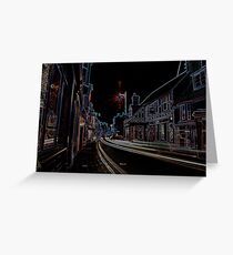 Neon lights- Whitstable, Kent Greeting Card