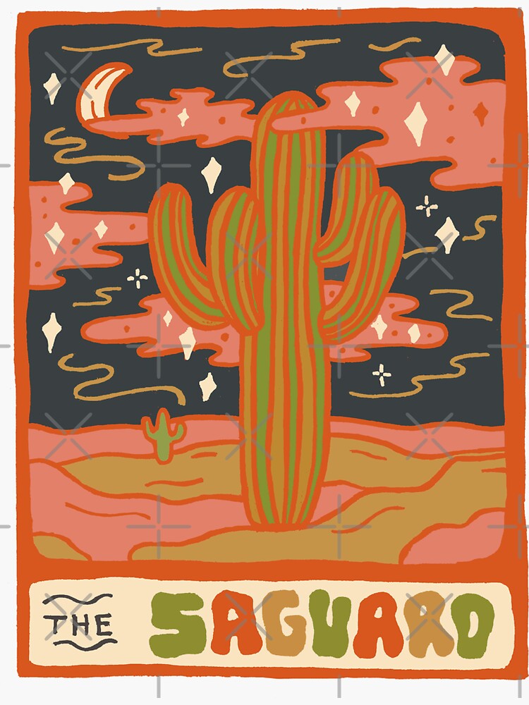 Cactus Tarot Cards- Saguaro by doodlebymeg