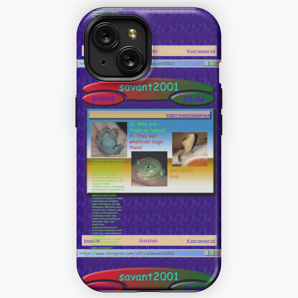 Officalsavant2001 early 2000s website bad graphic design iPhone Case