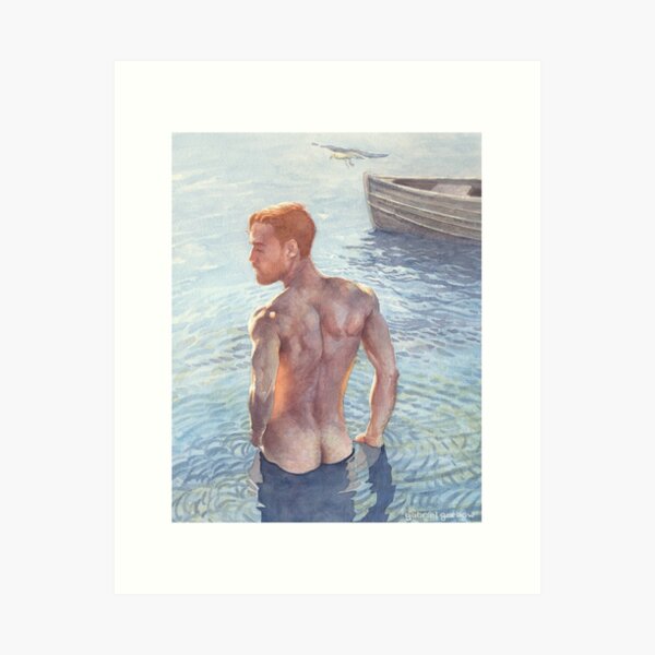 Redhead and Ripples Art Print