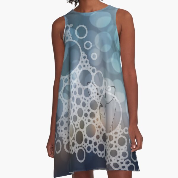 Bubble Bokeh Deer A-Line Dress