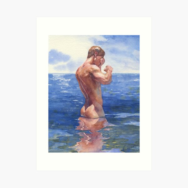 Rolling Muscles, Lapping Waves Art Print