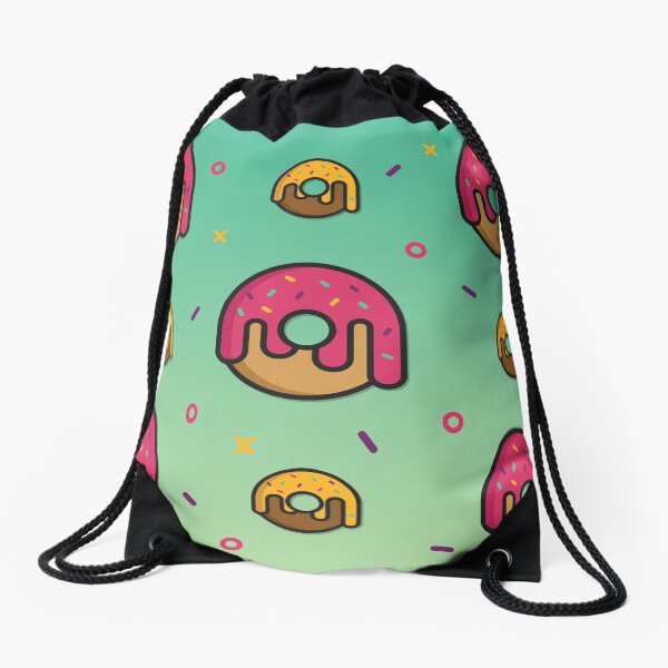 Colourful Donuts Drawstring Bag