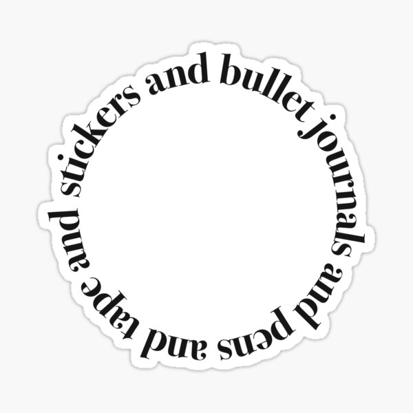 Bullet journals and pens and... Sticker