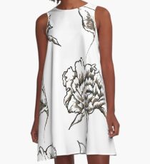 Blume A-Linien Kleid