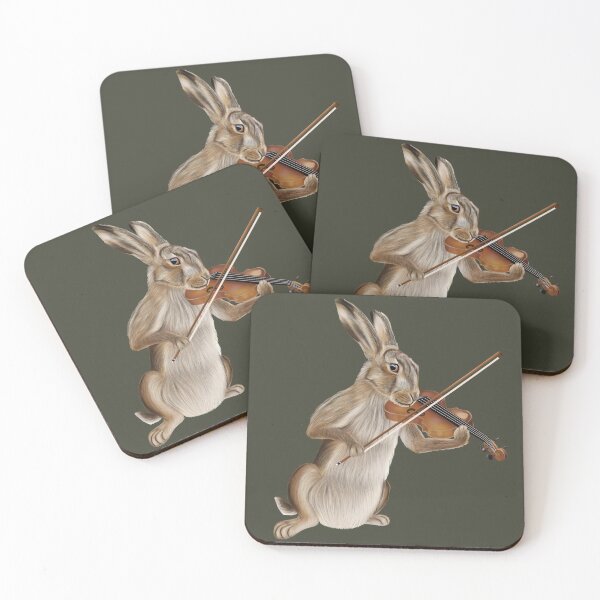 Item preview, Hare playing the fiddle - violin rabbit  designed and sold by Mehu.
