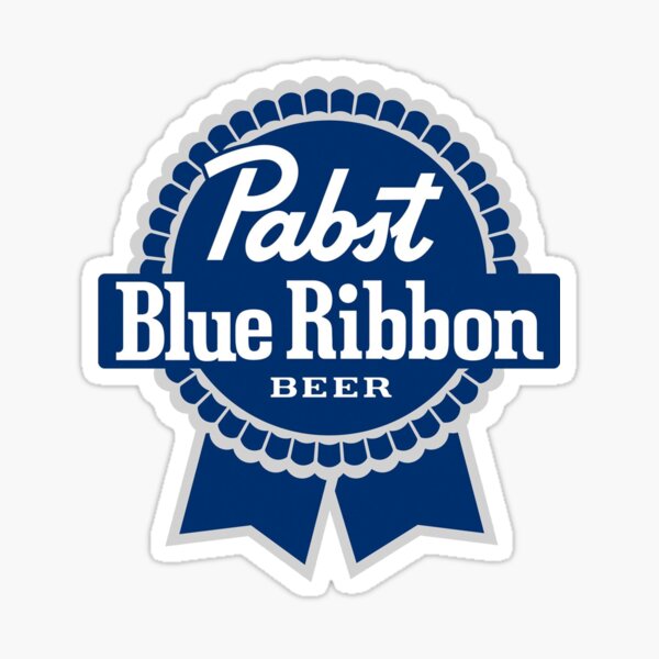 Pabst Blue Ribbon Beer logo Sticker