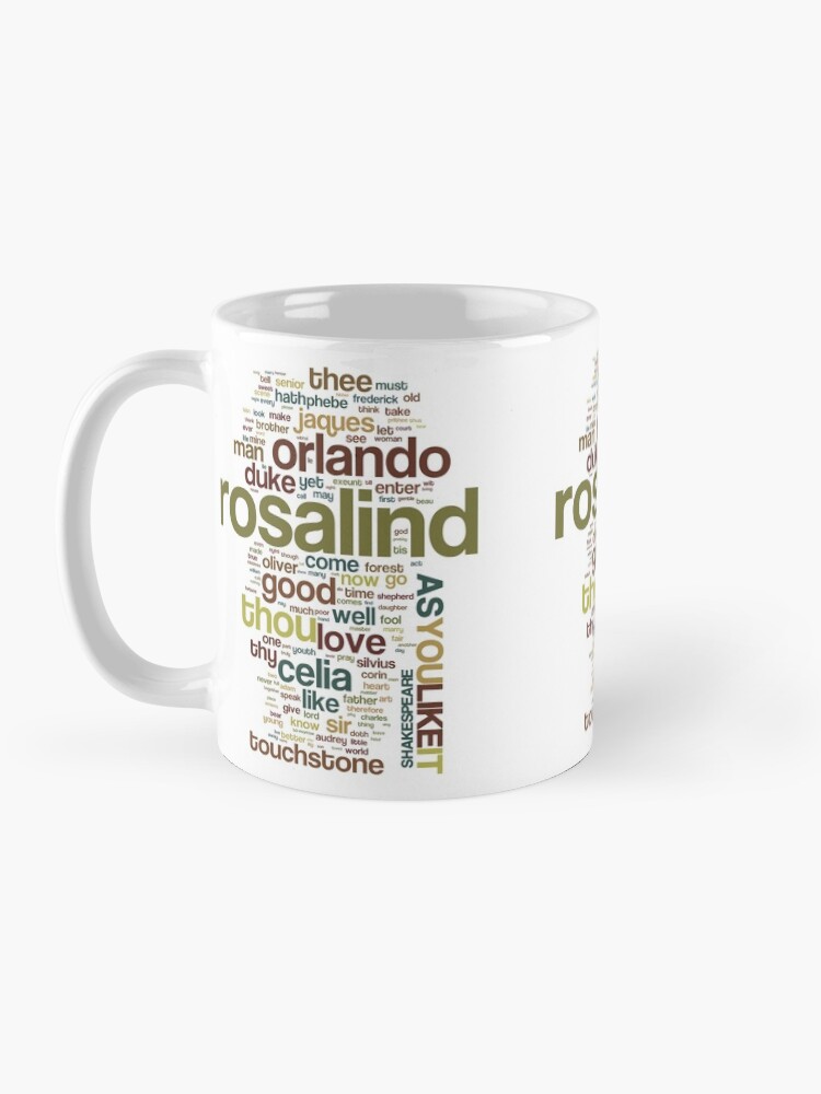 Thumbnail 3 of 6, Coffee Mug, Shakespeare's As You Like It Wordplay designed and sold by incognitagal.