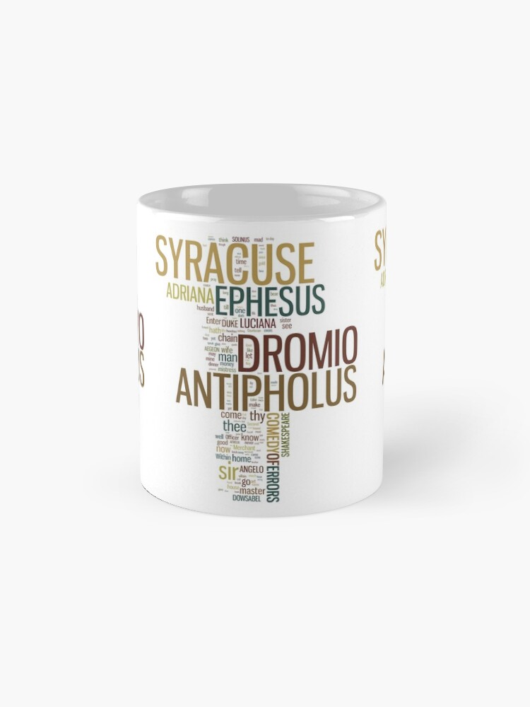 Alternate view of Shakespeare's The Comedy of Errors Wordplay Coffee Mug