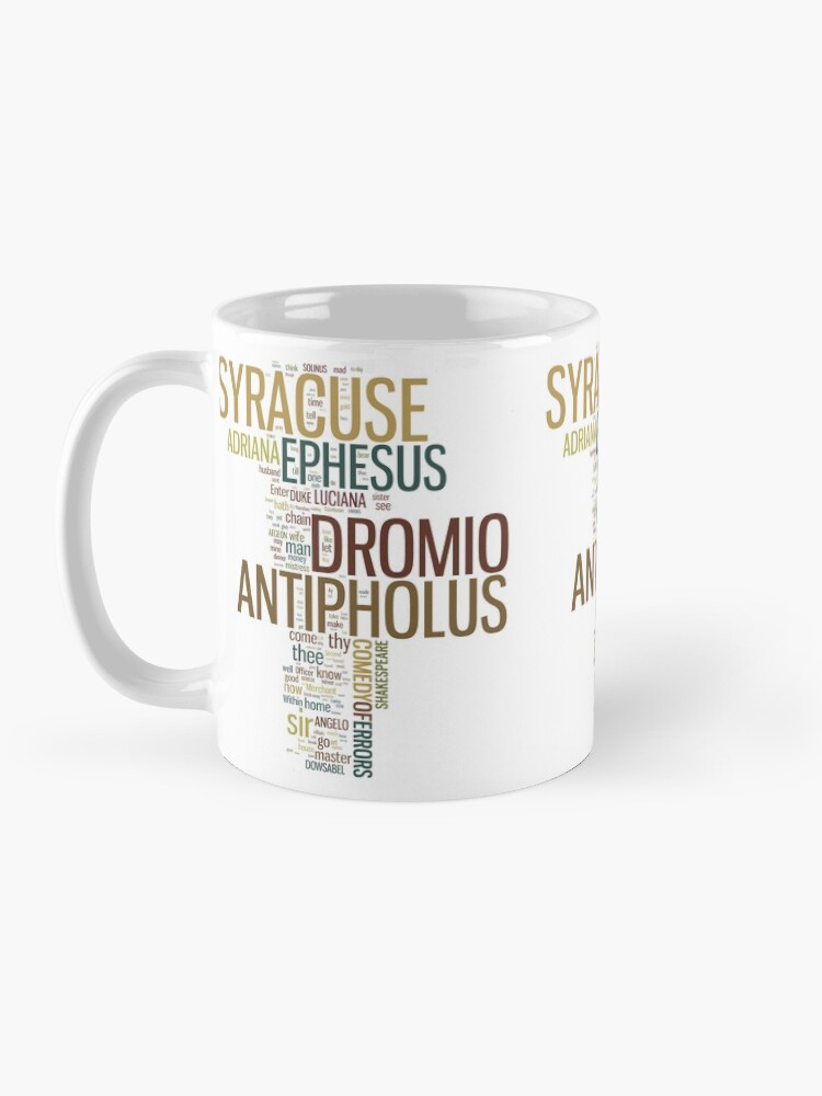 Thumbnail 3 of 6, Coffee Mug, Shakespeare's The Comedy of Errors Wordplay designed and sold by Styled Vintage.