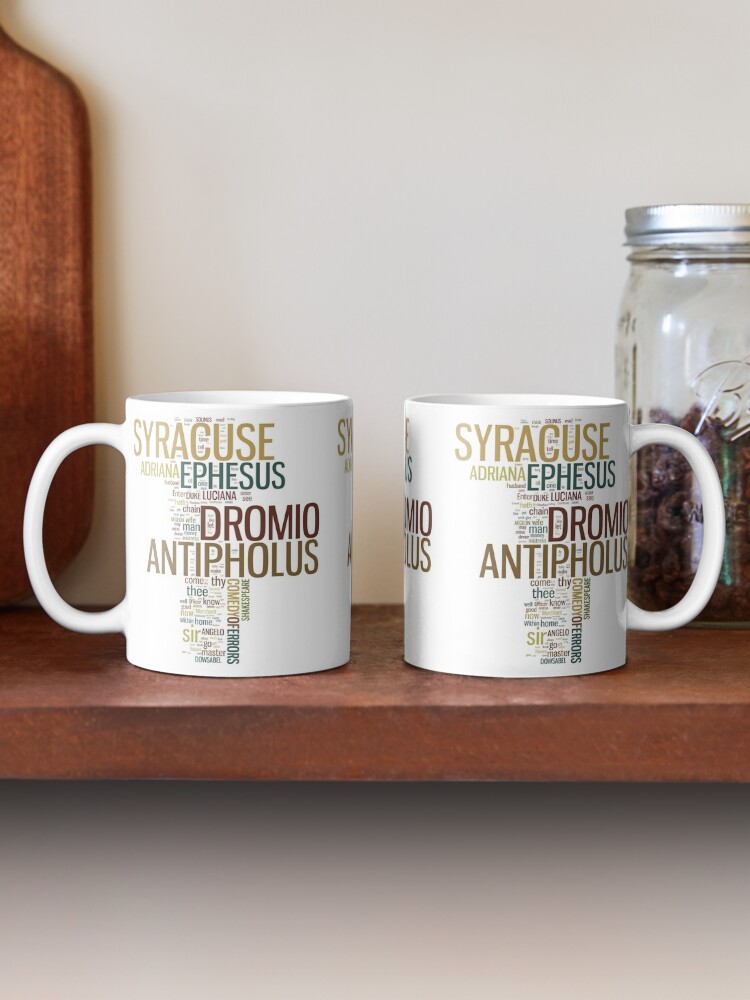 Thumbnail 2 of 6, Coffee Mug, Shakespeare's The Comedy of Errors Wordplay designed and sold by Styled Vintage.