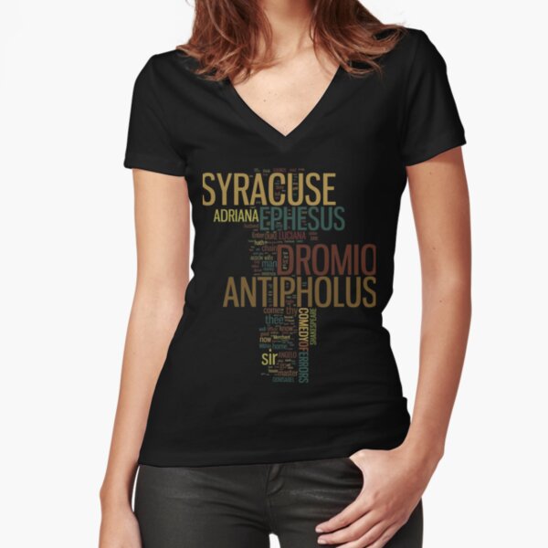 Shakespeare's The Comedy of Errors Wordplay Fitted V-Neck T-Shirt