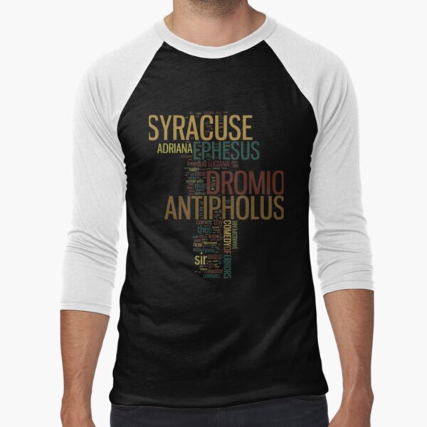 Shakespeare's The Comedy of Errors Wordplay Baseball ¾ Sleeve T-Shirt