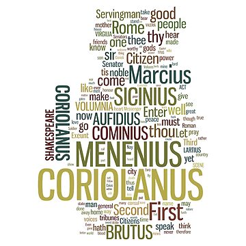 Artwork thumbnail, Shakespeare's Coriolanus Wordplay by Styled Vintage