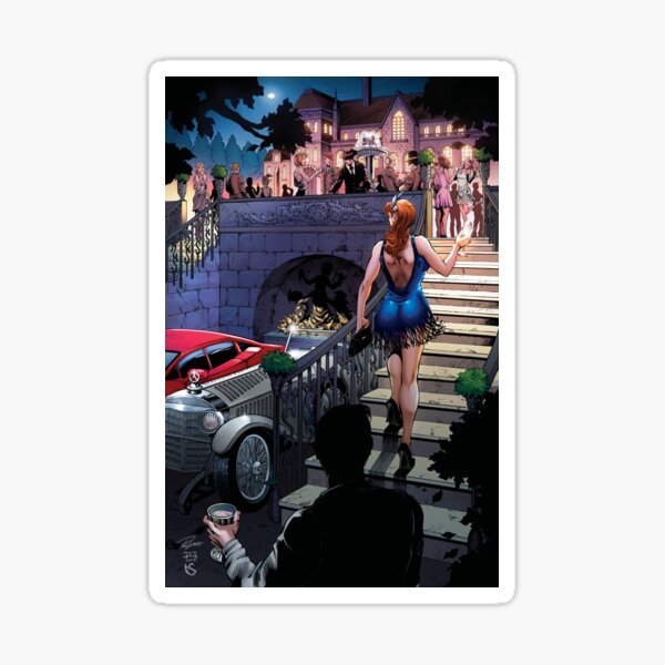 Guinevere Climbs the Stairs Sticker