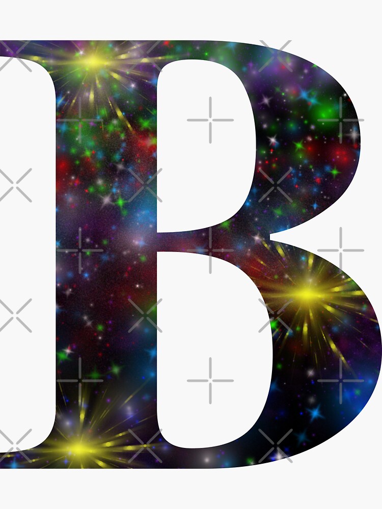 "Galaxy - Letter "B" " Sticker For Sale By Planet-eye | Redbubble