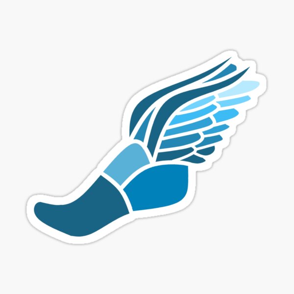 Blue Track Symbol Sticker