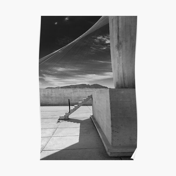 En el techo de la Unité d'Habitation de Le Corbusier en Marsella - 4 Póster