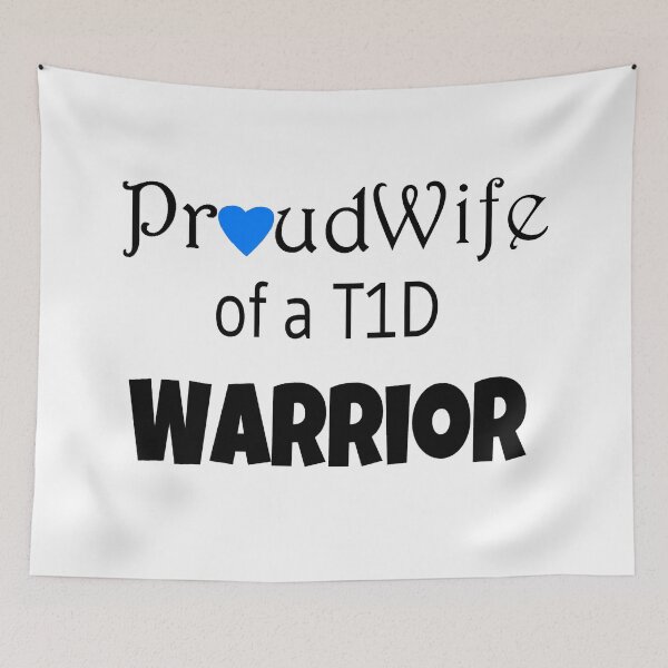 Item preview, Proud Wife - Black Text - Blue Heart designed and sold by CatGirl101.