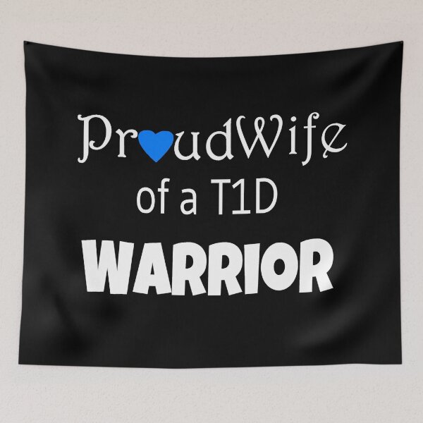 Item preview, Proud Wife - White Text - Blue Heart designed and sold by CatGirl101.