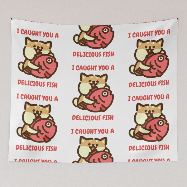 Item preview, I Caught You A Delicious Fish Shiba Inu  designed and sold by Hustlercredo.