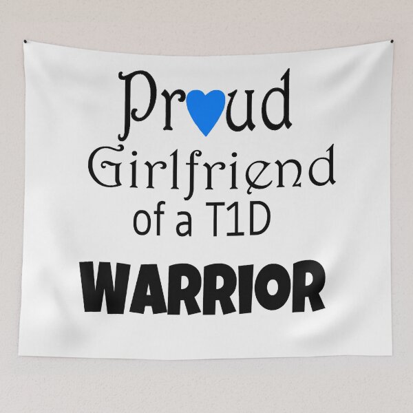 Item preview, Proud Girlfriend - Black Text - Blue Heart designed and sold by CatGirl101.