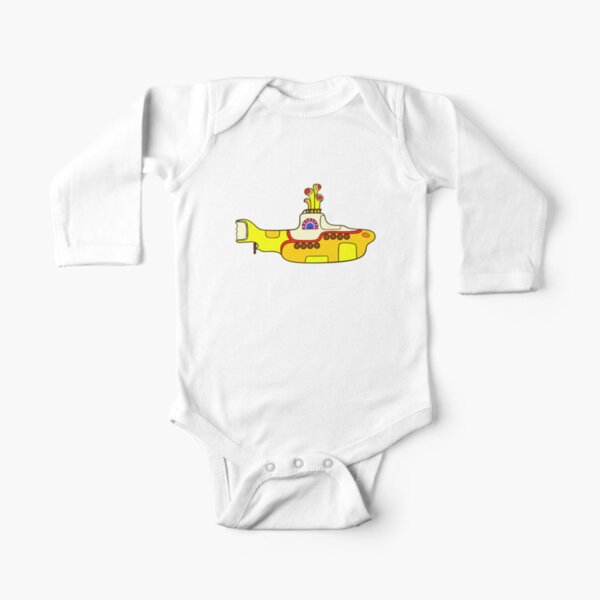 Yellow Submarine Long Sleeve Baby One-Piece